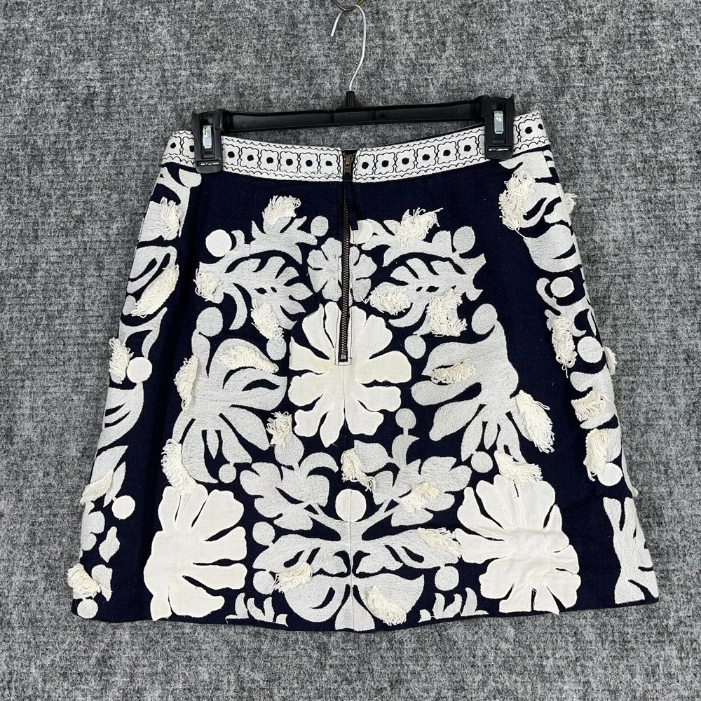 Maeve Skirt Womens Embroidered Mini Boho Chic Textured Cotton Anthropologie‎